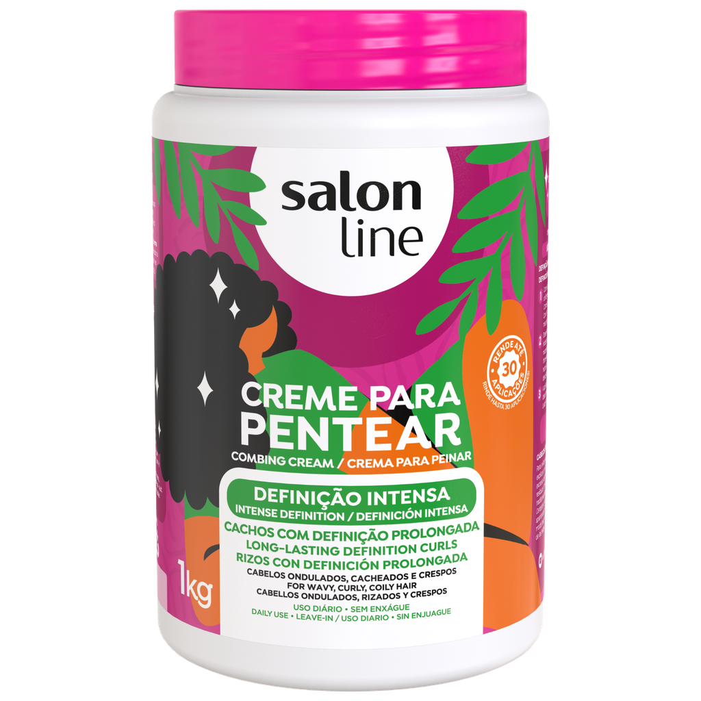 Crème Coiffante - Définition Intense - Définit et Contrôle les Boucles - Salon Line 1kg