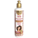 Crème de Coiffage avec Activateur - SOS Boucles - Huile de Ricin et Kératine - Définit et Renforce les Boucles - Salon Line 300ml