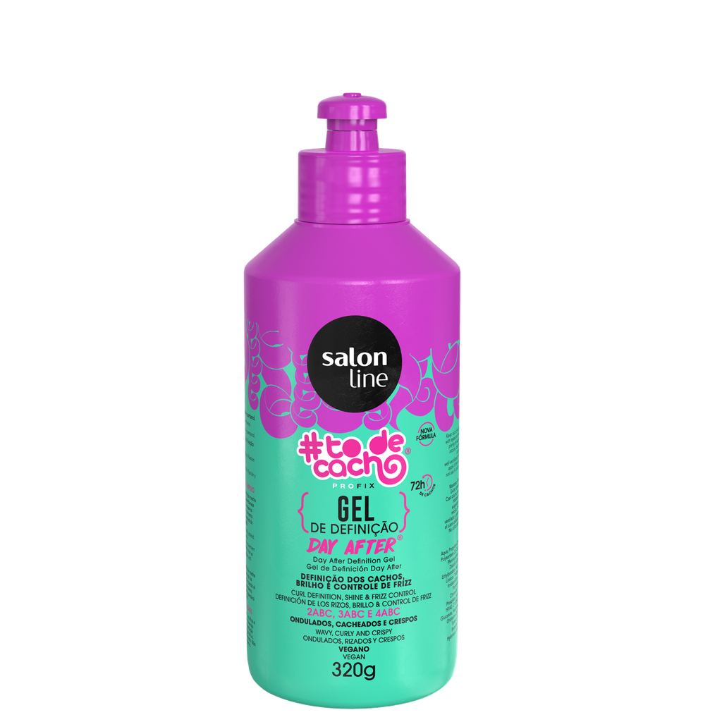 Gel Coiffant - #To de Cacho Day After - Revitalise et Définit les Boucles - Salon Line 320ml​