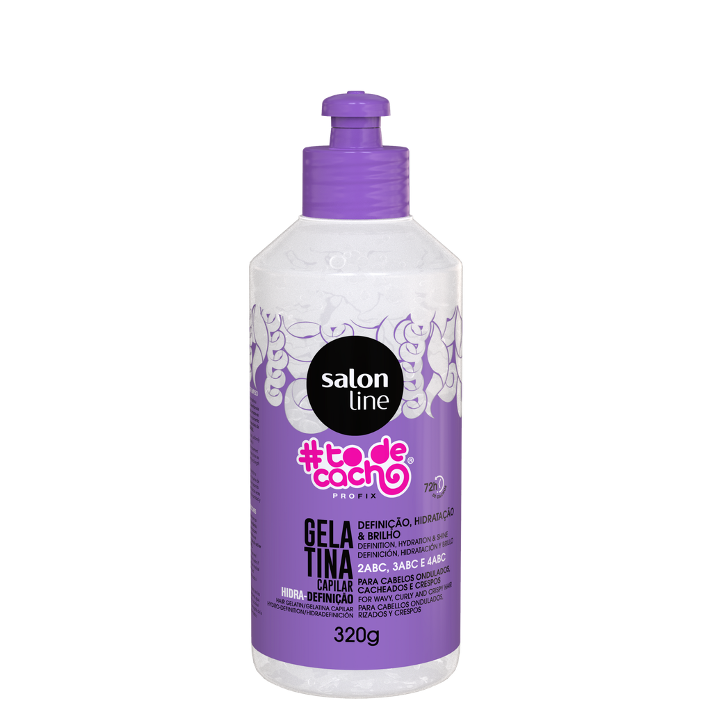 Gélatine - #ToDeCacho Haute Définition - Définit et Améliore les Boucles - Salon Line 320ml