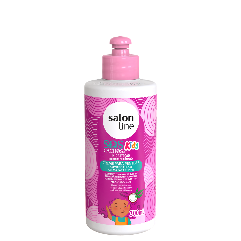 Crème Coiffante pour Enfants - SOS Boucles Kids - Démêle et Hydrate les Boucles des Enfants - Salon Line 300ml​