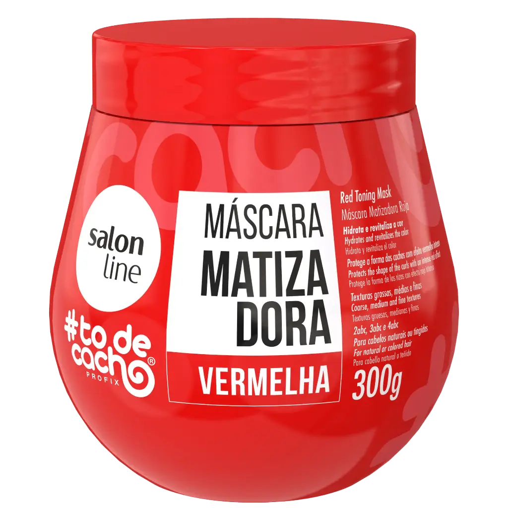 Masque Capillaire - #To de Cacho - Rehausse et Intensifie les Tons Rouges - Salon Line 300g