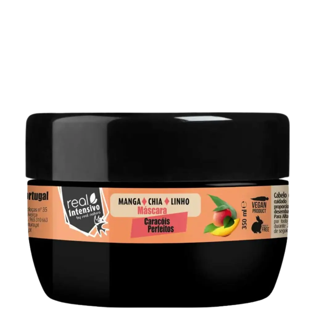 Masque Free - pour cheveux bouclés - Caracóis Perfeitos - Mangue, Chia et Lin - Real Natura 300ml