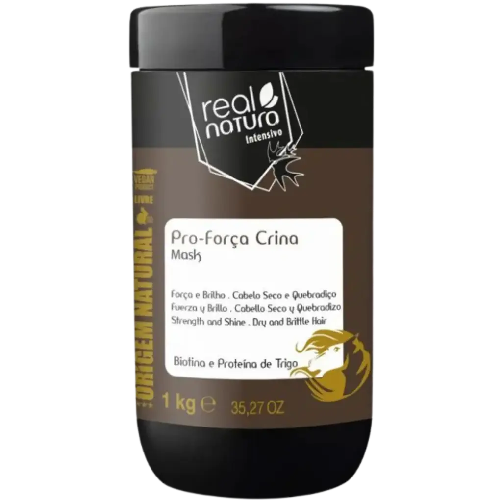 Masque sans sel - Pro-Força Crina- Biotine et Protéine de Blé  - Real Natura 1kg