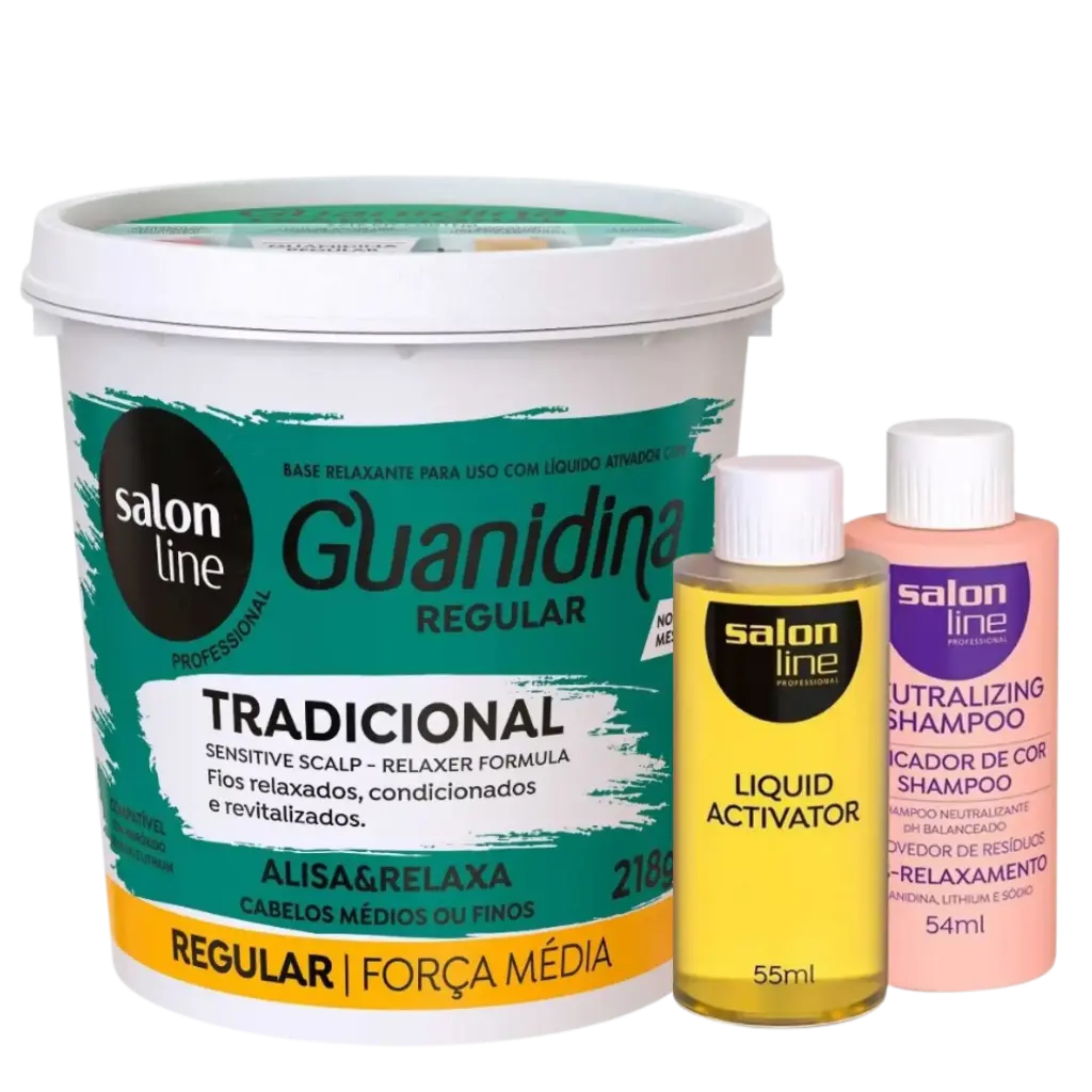 Défrisant à base de Guanidine - Traditionnel Régulier - Salon Line 218g