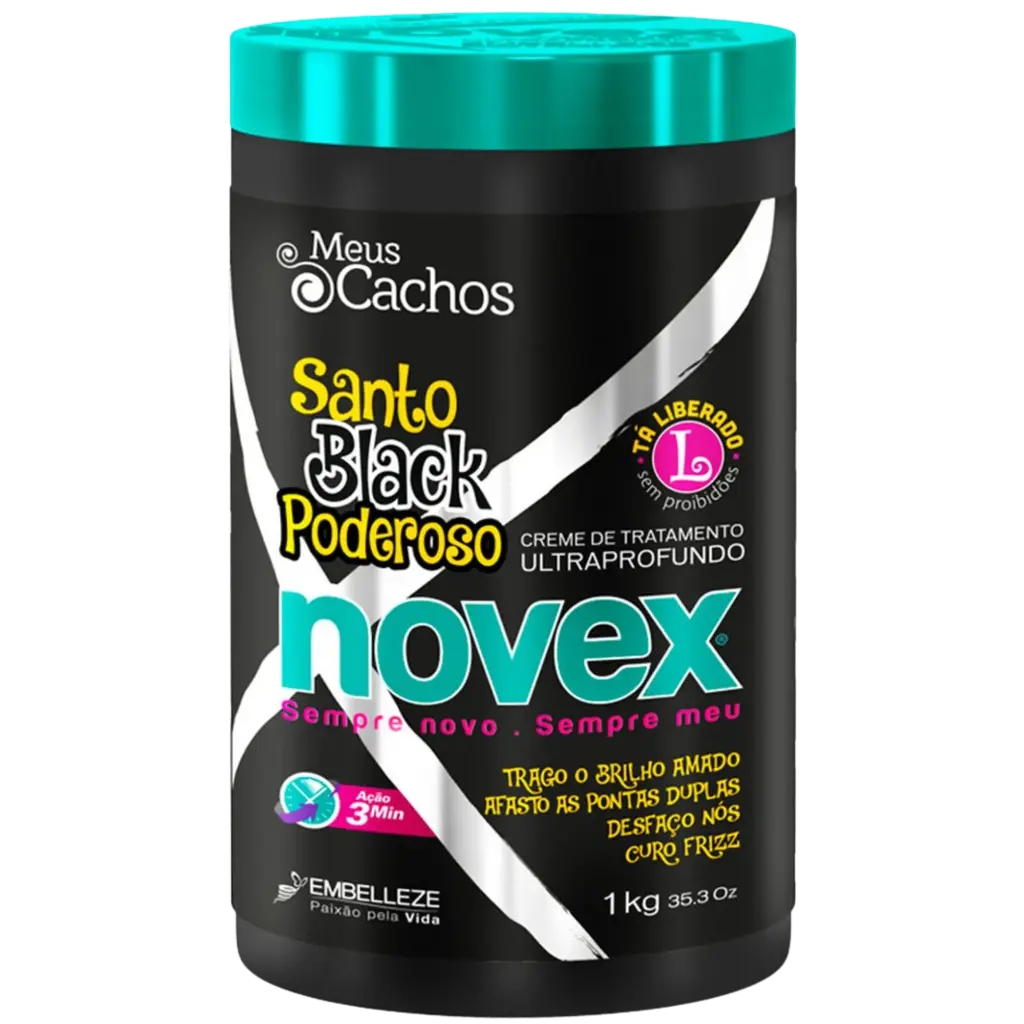 Máscara Hidratante - Santo Black Poderoso - Novex 1kg