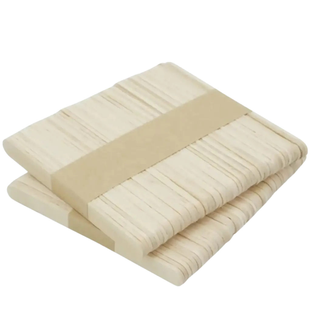 Spatule en bois pour l'épilation de la moustache 11cm, 100 unités