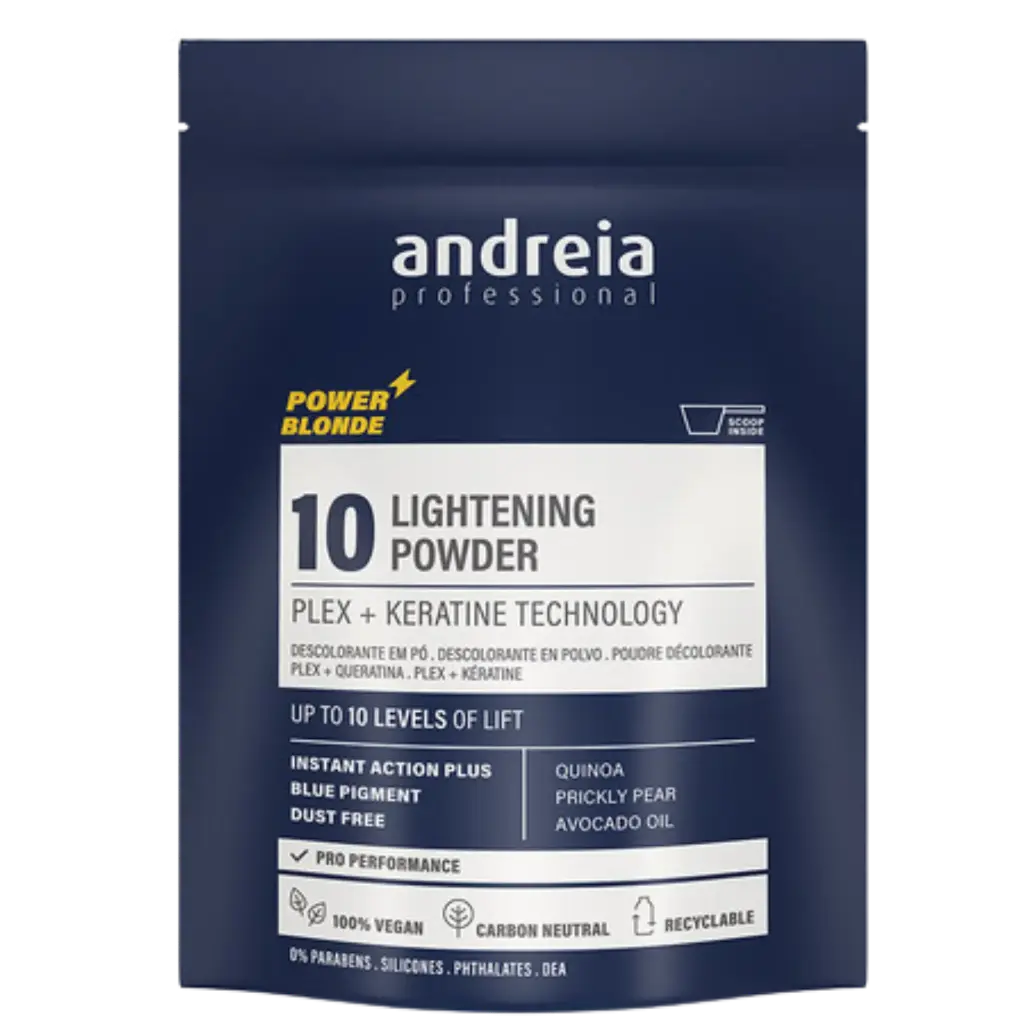 Poudre éclaircissante 10 - Plex + Technologie à la kératine - Power Blond - Andreia Professional  500g