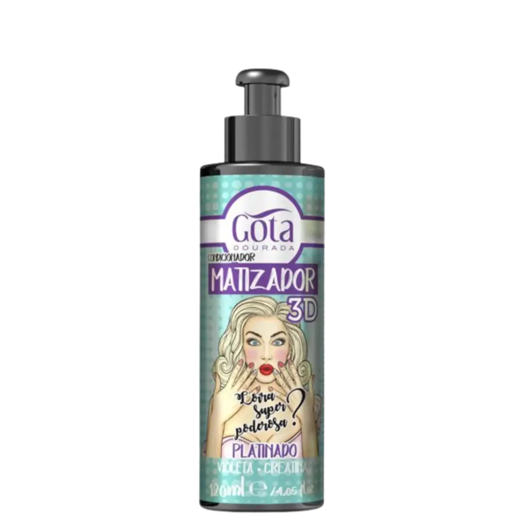 Masque Capillaire - PLATINADO - Neutralise les Tons Jaunâtres - Gota Dourada 120ml