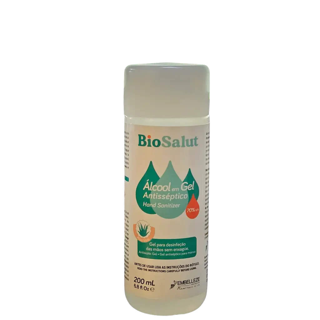 Gel Désinfectant pour les Mains - Antiseptique 70% v/v avec Aloe Vera - Biosalut 200ml