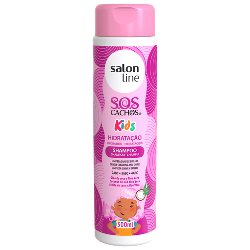 [7908458317783] Shampooing pour Enfants - SOS Boucles Kids - Nettoie en Douceur et Définit les Boucles - Salon Line 300m