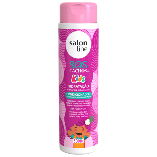 [7908458317790] Après-Shampooing - SOS Boucles Kids - Démêle en Douceur et Hydrate les Boucles des Enfants - Salon Line 300ml