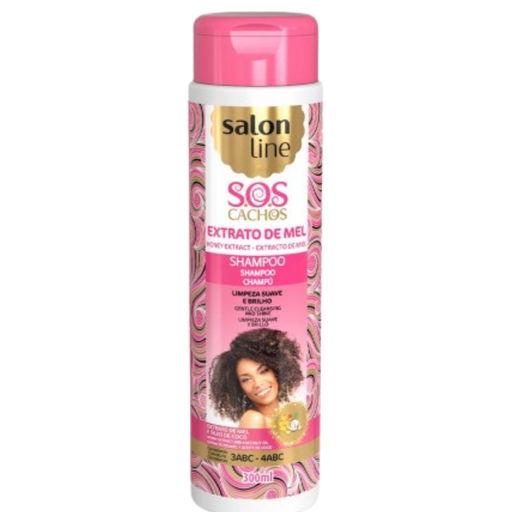 [7898623959934] Shampooing - Miel - SOS Cachos Intensos Mel - Nettoie en Douceur et Hydrate les Boucles - Salon Line 300ml