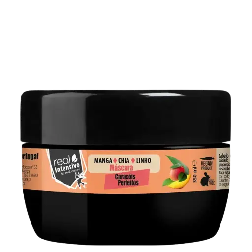 [5600493409547] Masque Free - pour cheveux bouclés - Caracóis Perfeitos - Mangue, Chia et Lin - Real Natura 300ml