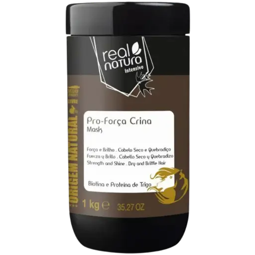 [5600493403064] Masque sans sel - Pro-Força Crina- Biotine et Protéine de Blé  - Real Natura 1kg