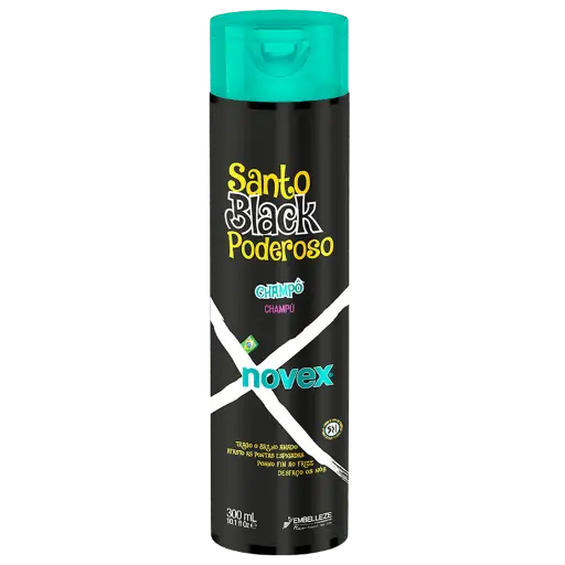 [876120003746] Shampooing Hydratant - Santo Black Poderoso - Novex 300ml