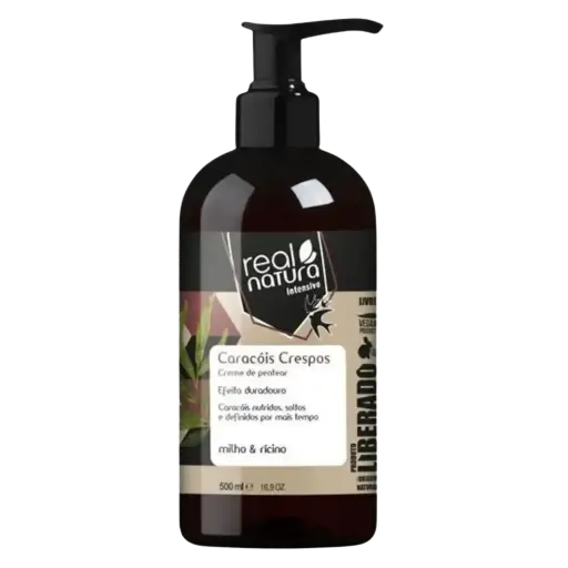 [5600493409776] Crème Coiffante Crépus - Caracóis Crespos - Maïs et Ricin - Real Natura 500ml