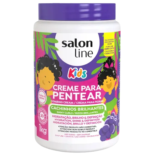 [7908458325559] Creme de Pentear Kids - Uva - Cachinhos Brilhantes - Salon Line 1kg