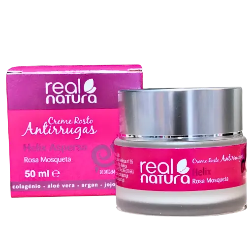 [5600493400018] Crème de Jour Visage - Anti-Rides - avec Protection Solaire - Helix Aspersa à l'Églantier - Real Natura 50ml