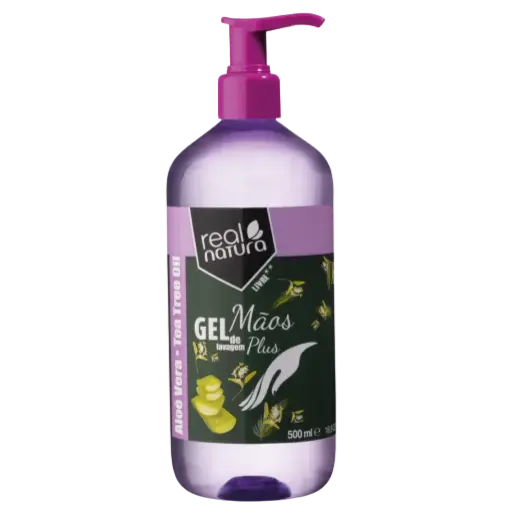 [5600493406461] Gel lavant hydratant - avec aloès et huile d'arbre à thé - Real Natura 500ml