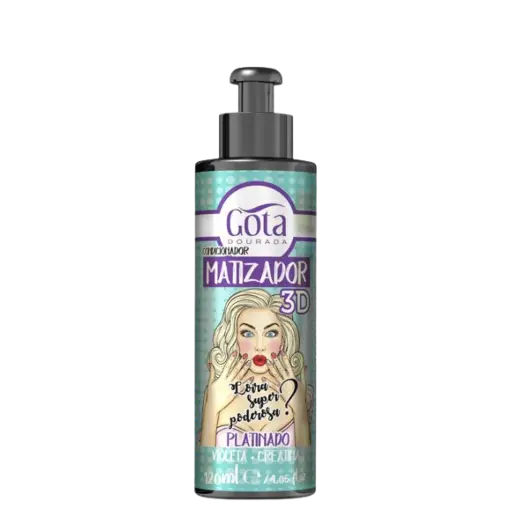 [7897158725427] Masque Capillaire - PLATINADO - Neutralise les Tons Jaunâtres - Gota Dourada 120ml