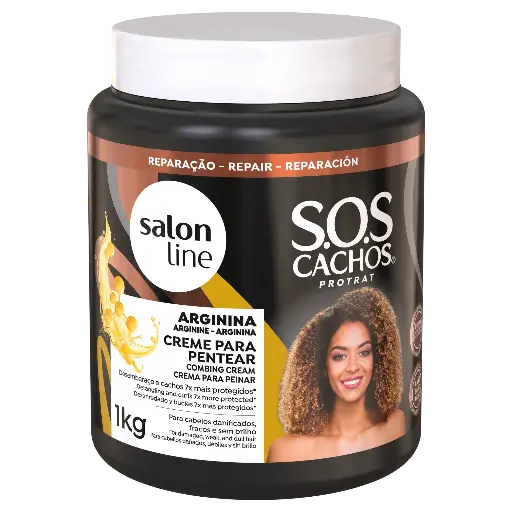 [7908458325481] Crème Coiffante Réparatrice - SOS Boucles Arginine - Salon Line - 1kg