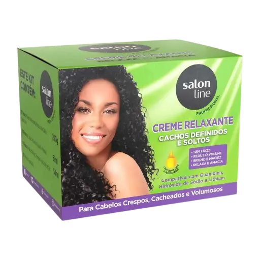 [7908458325245] Crème Défrisante Professionnelle - Boucles Définies et Lâches - Coco & Noisette - Salon Line - 200g